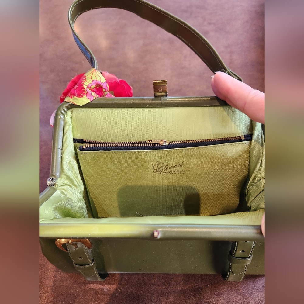 Vintage Green Leather Stylemark Purse - Picture 9 of 9